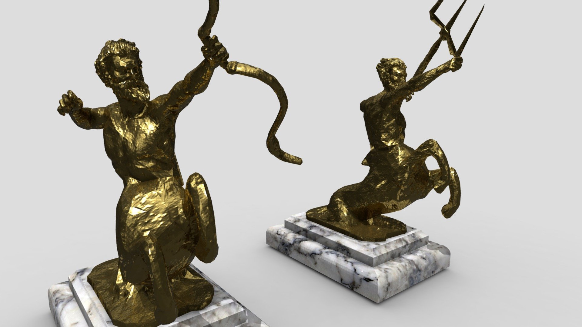 Nergal/Sagittarius & Poseidon (Centaur Statues)