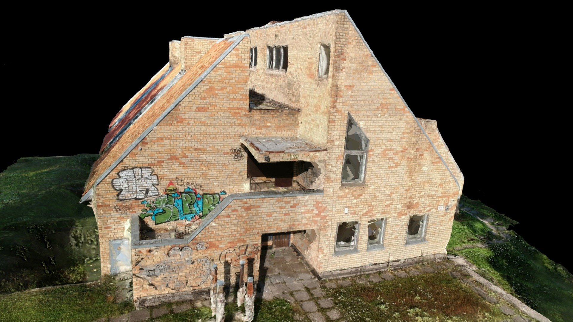 2 story brick house