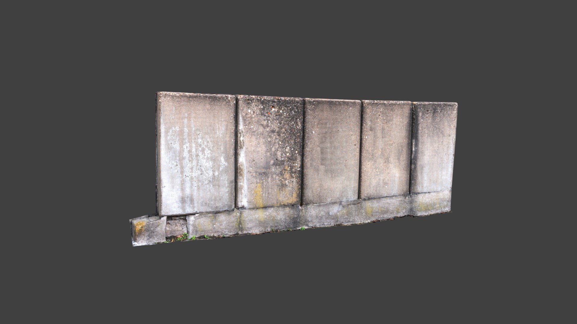 Concrete Plate Wall 3D Scan