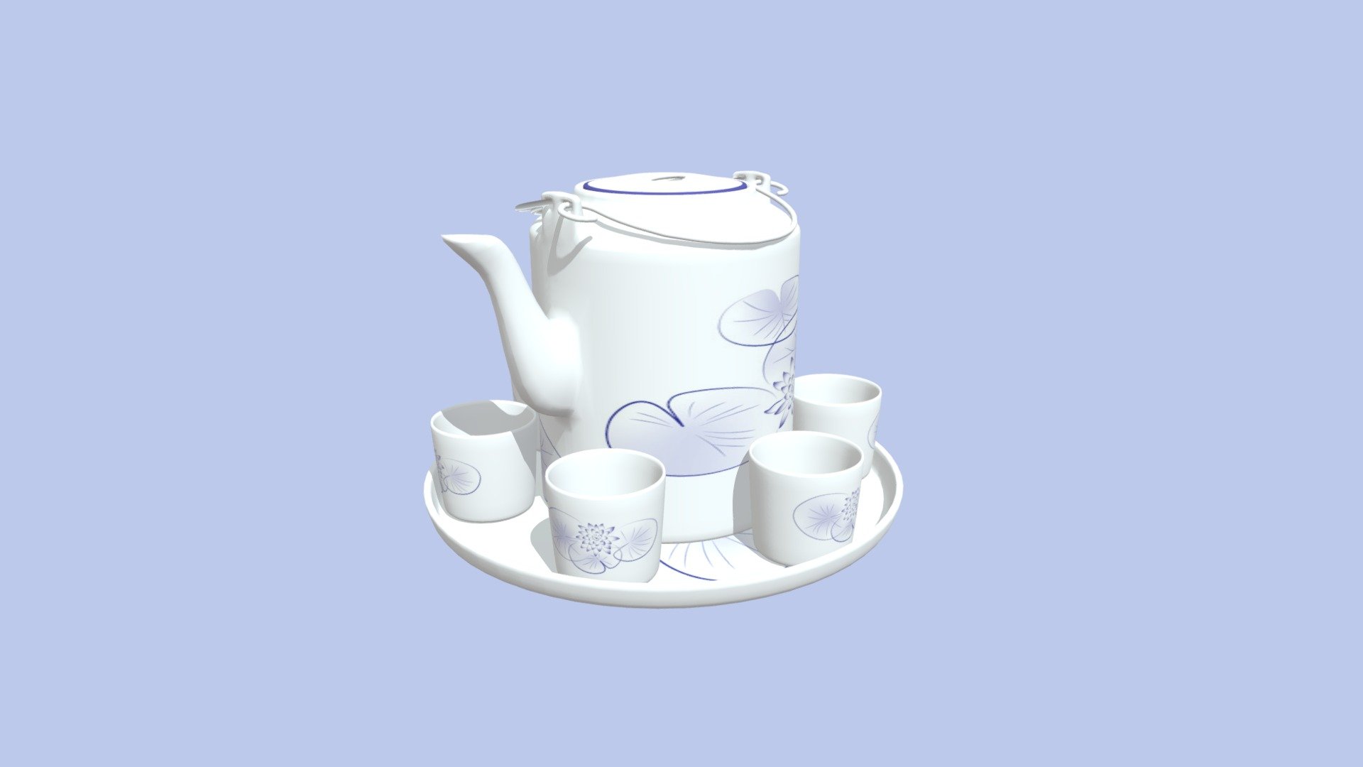 Traditional porcelain tea set