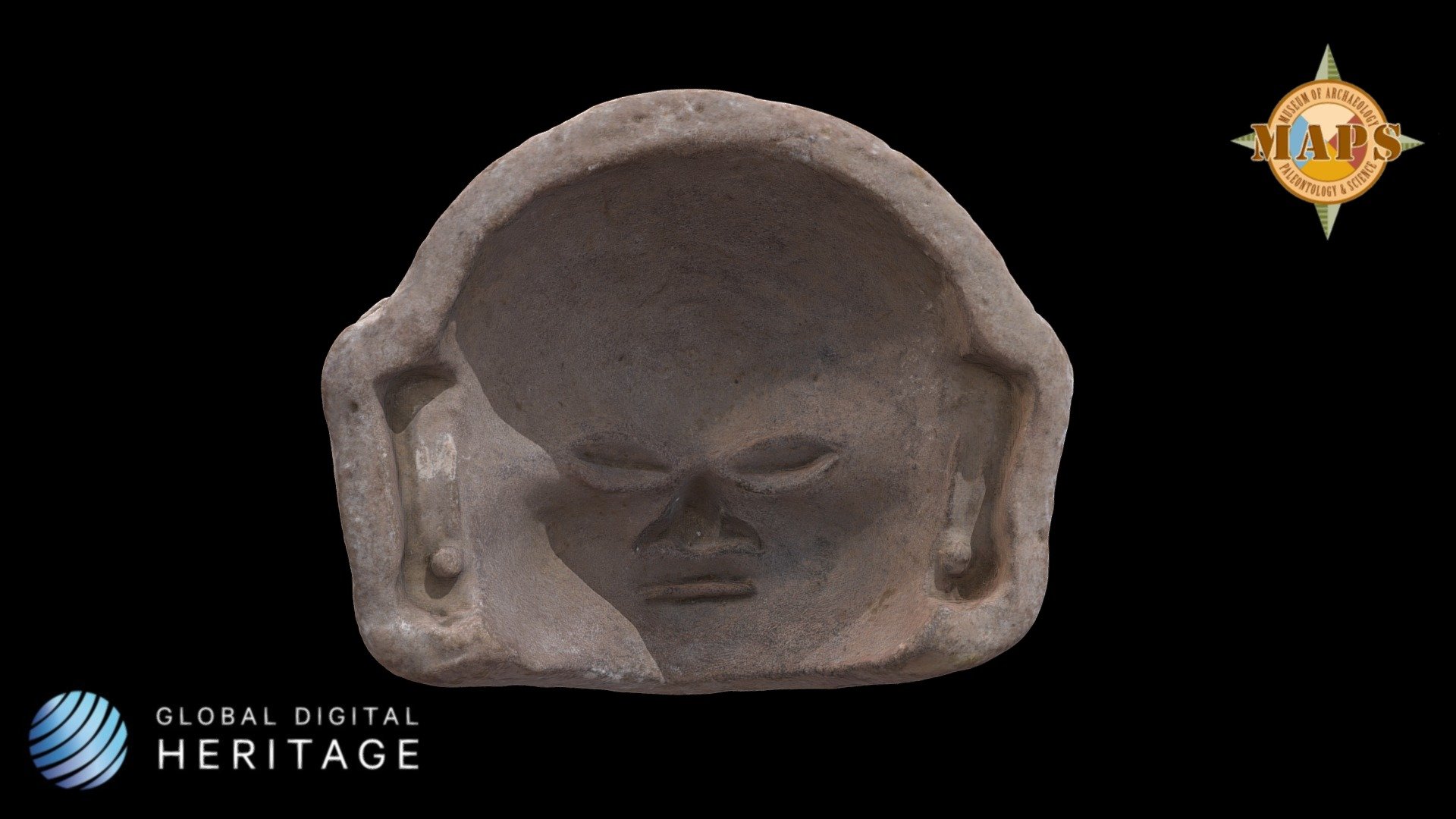 Ceramic Mold for a Male Face