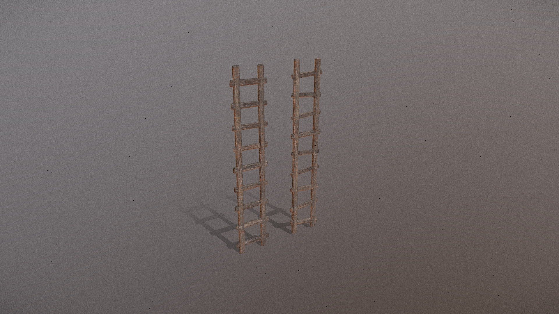 Lowpoly Wooden Ladder