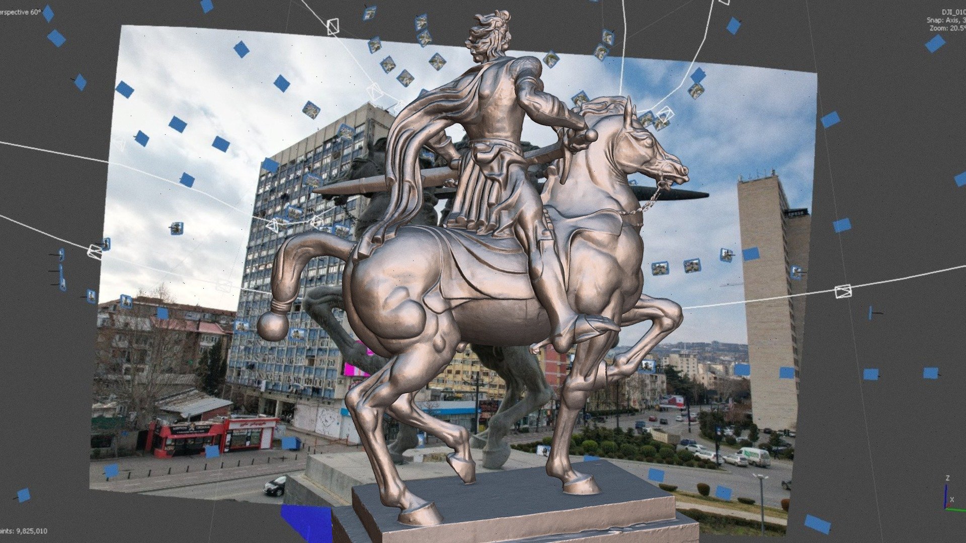 Giorgi Saakadze Statue  in Tbilisi, Georgia.