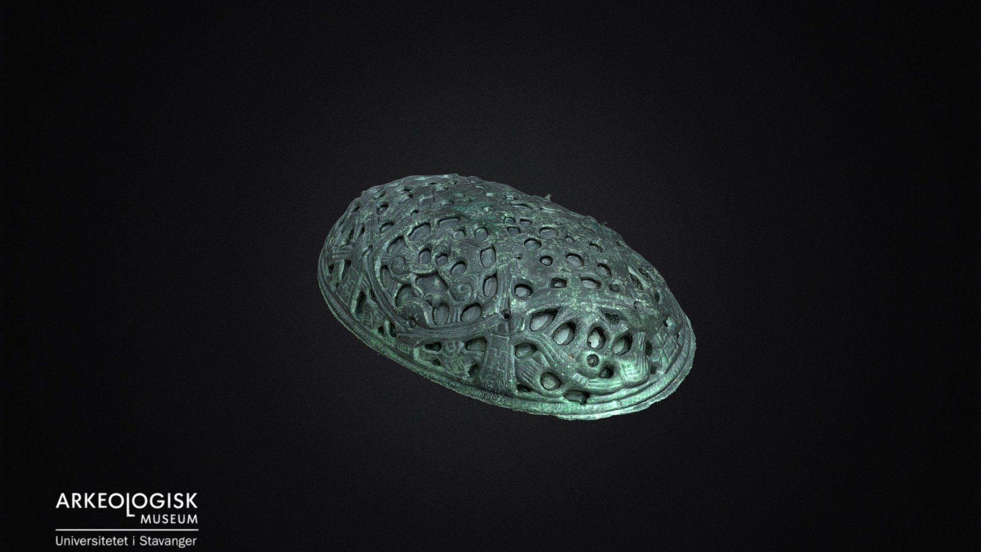 Tortoise brooch in bronze from the viking age.