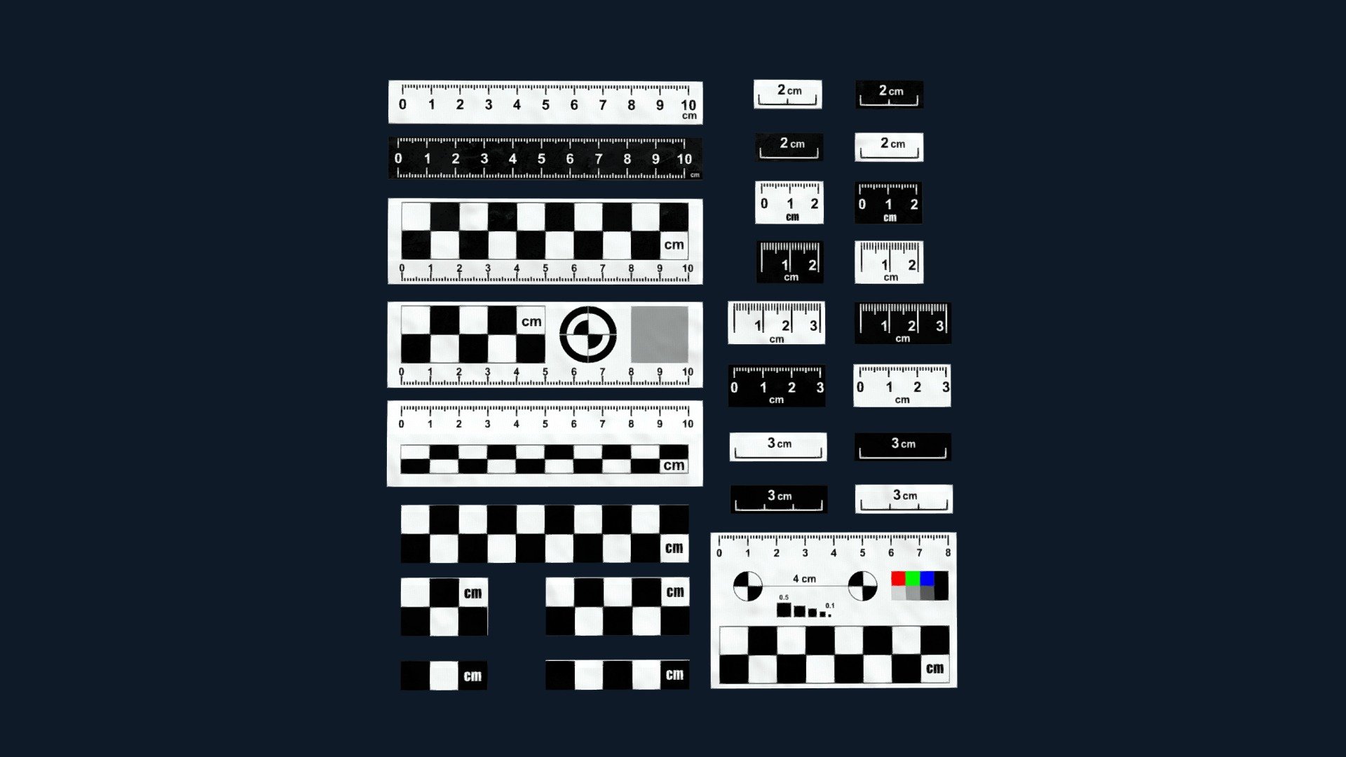 Photo scales & rulers (low poly)