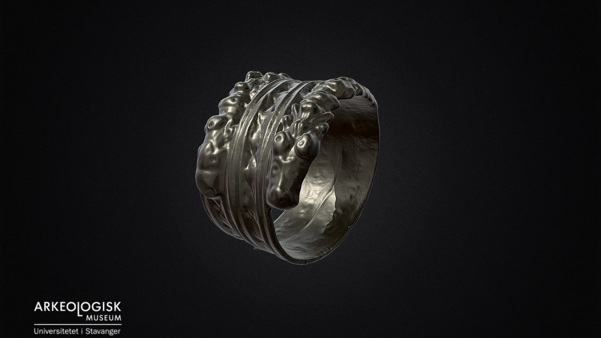 Spiral finger ring of silver, middel ages.