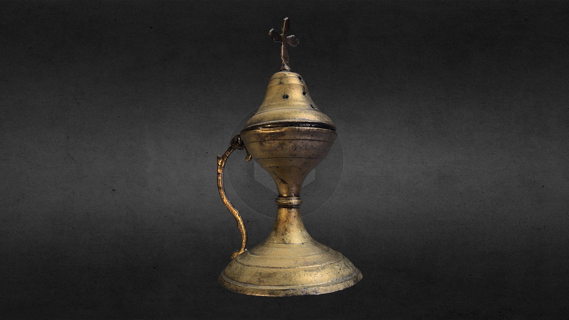 Antique Orthodox Bronze Incense Burner