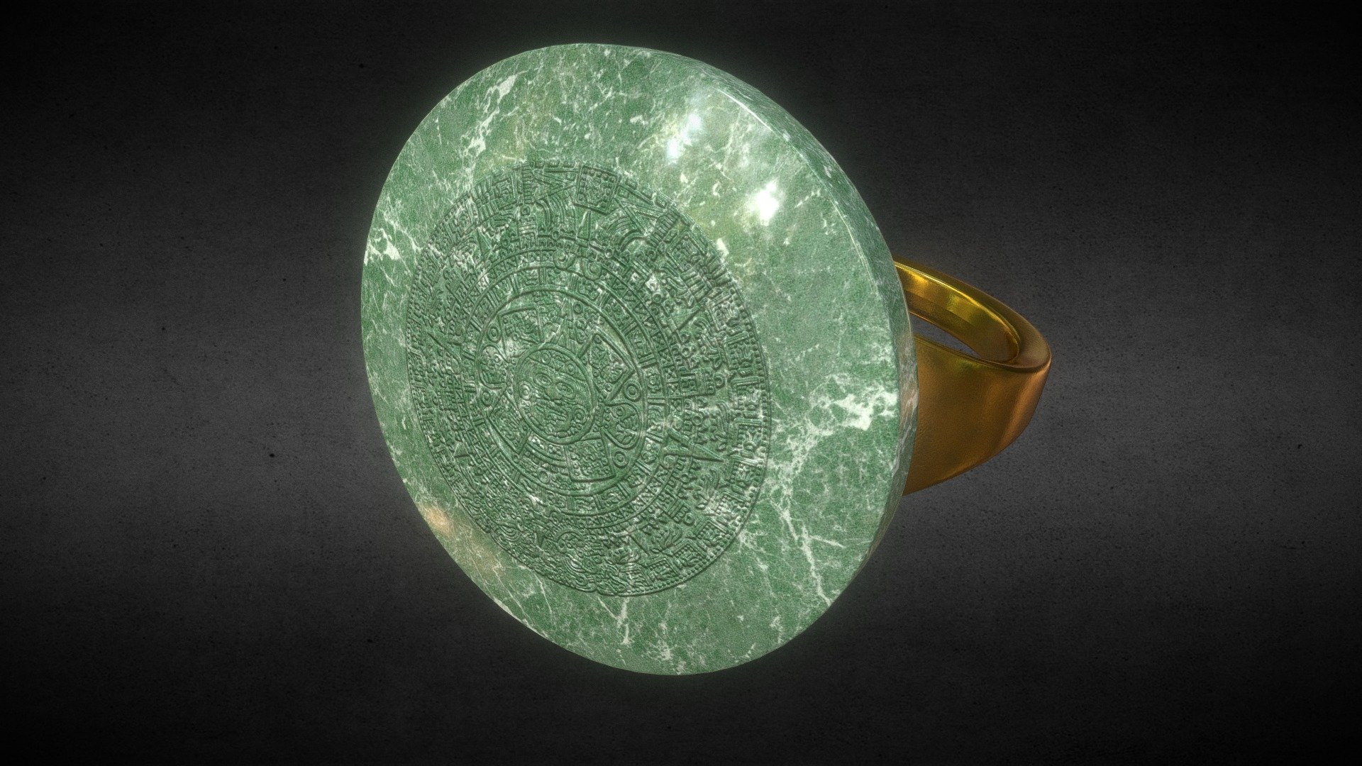 Aztec Calendar Ring