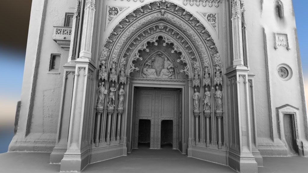 Zagreb Cathedral facade, Croatia