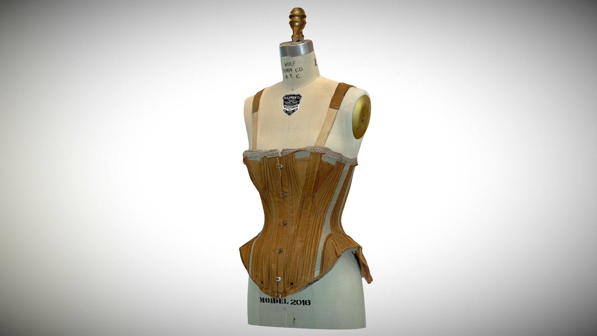 Corset 1880s Sculptural - Overbust Corset