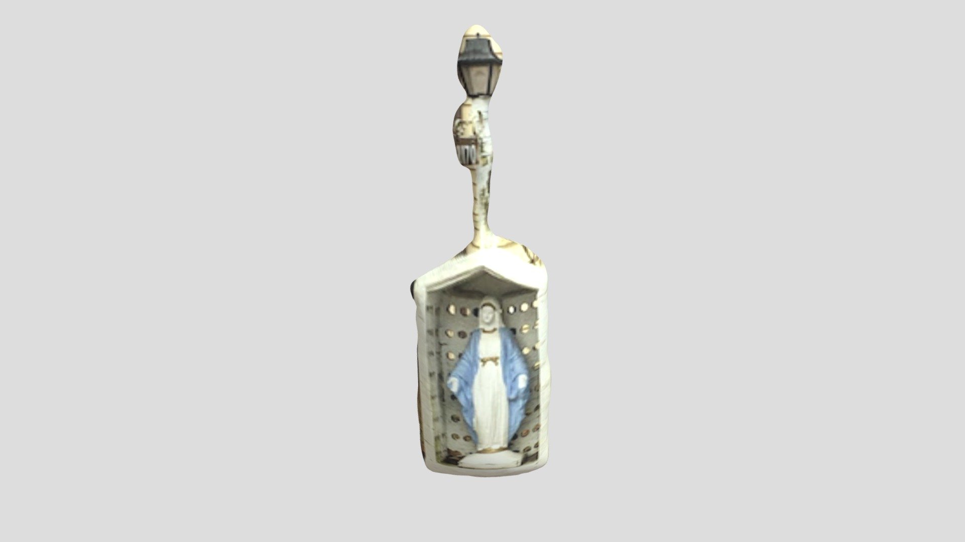 virgin mary lightpost