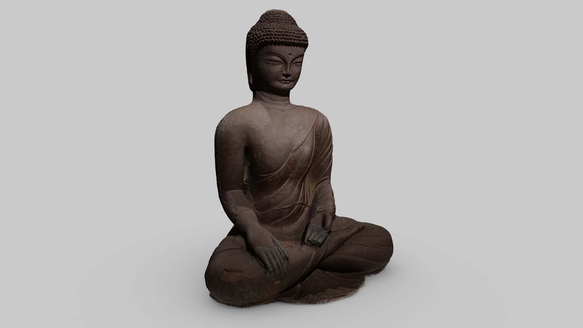 Korean Buddha Iron Statue