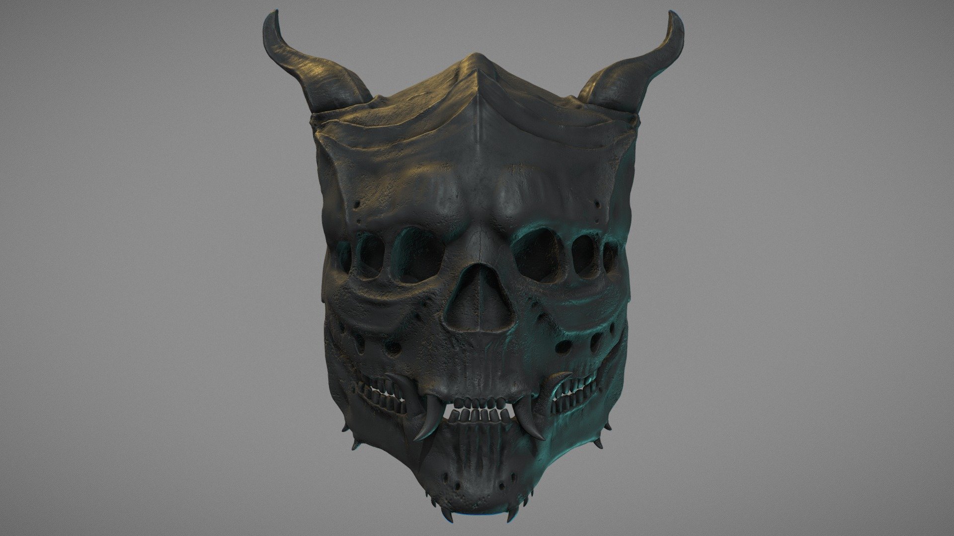 Oni Demon Skull (Black)