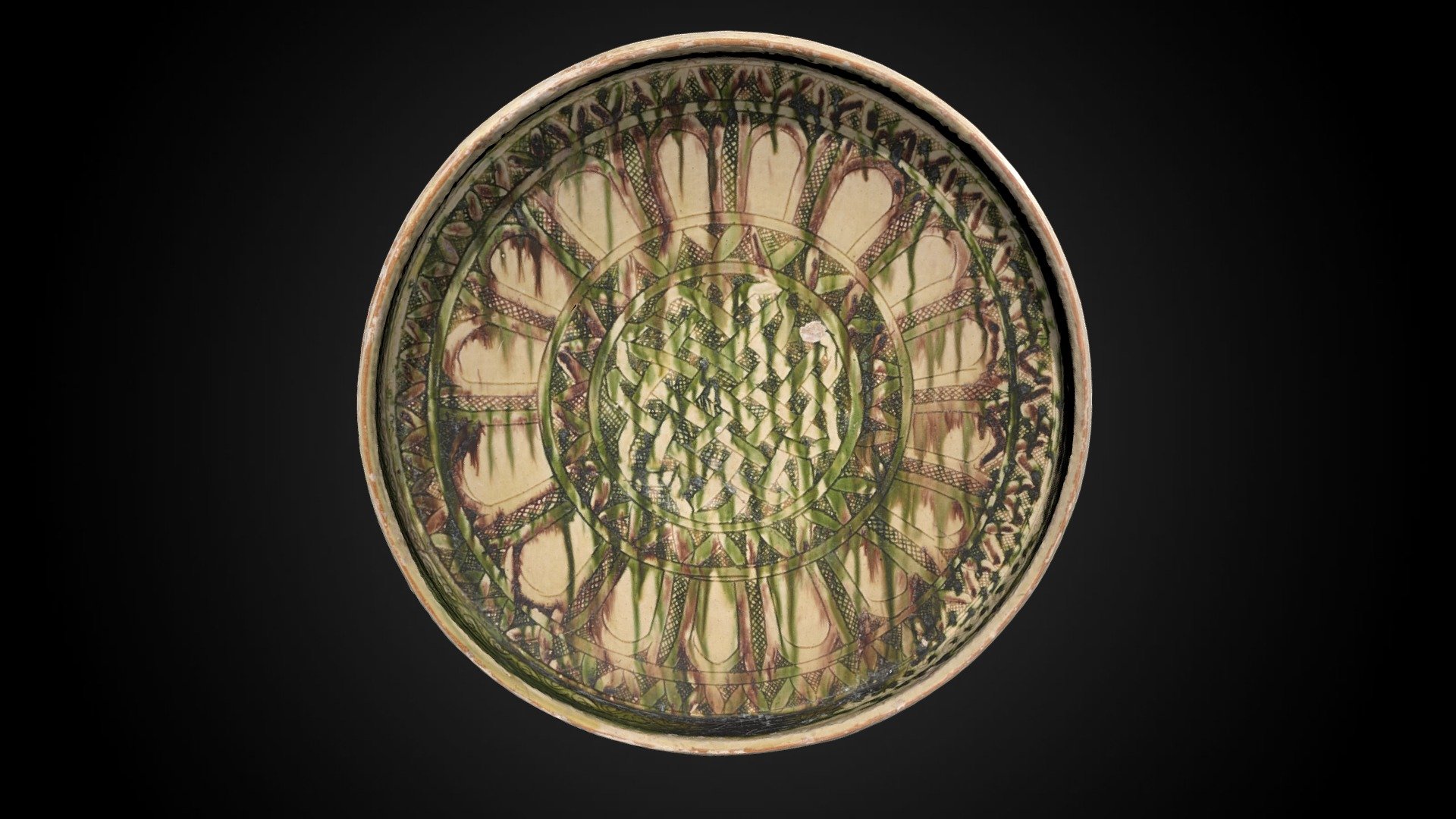 Dish with Sgraffito Decoration, 12th-13th C CE