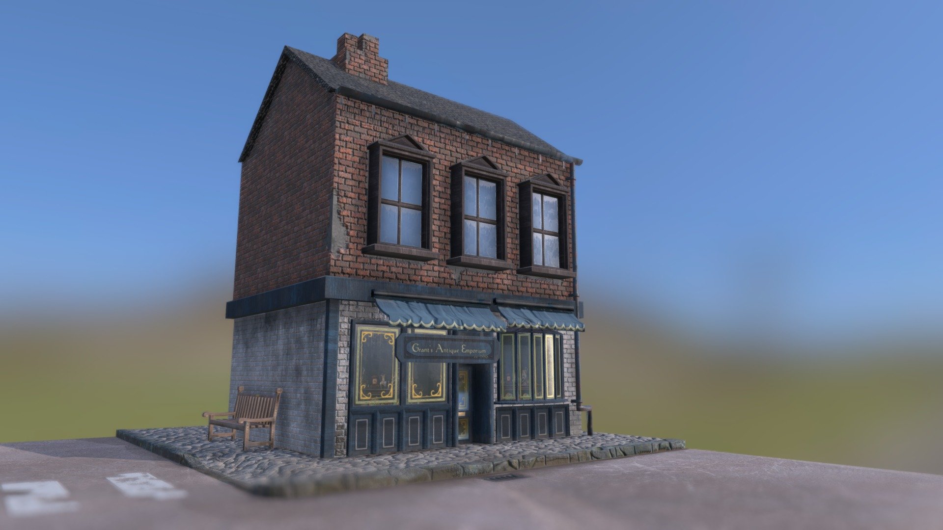 Low Poly Antique Shop | Free download