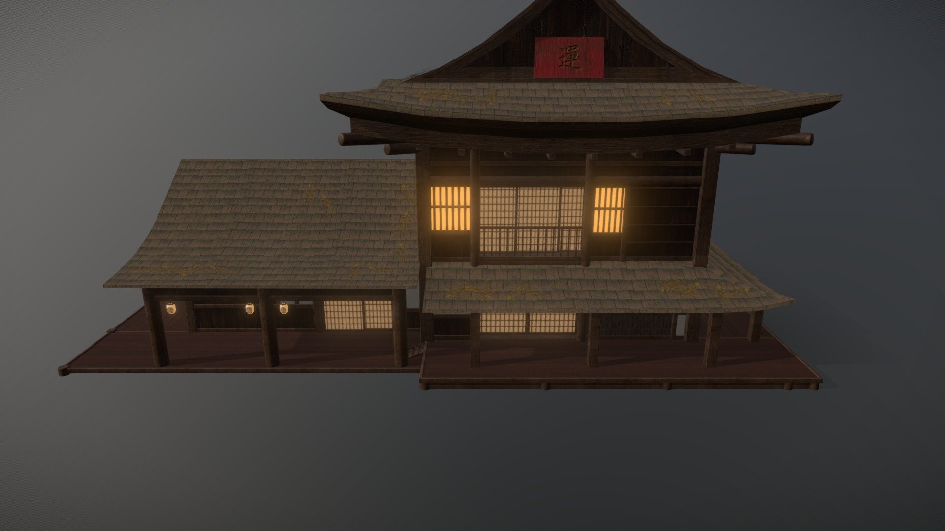 Low Poly Japenese House
