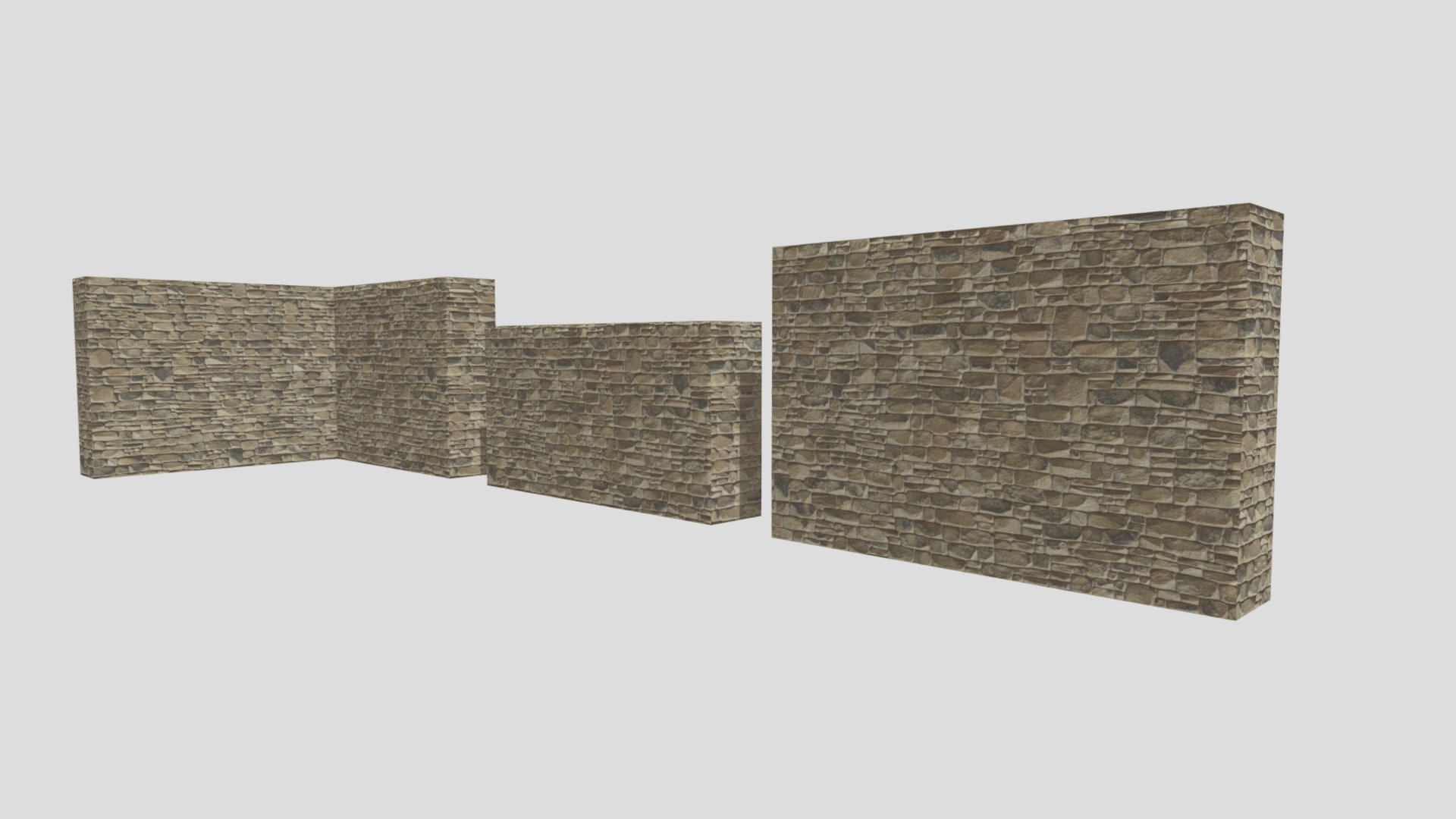 Stone bricks beige Wall-set