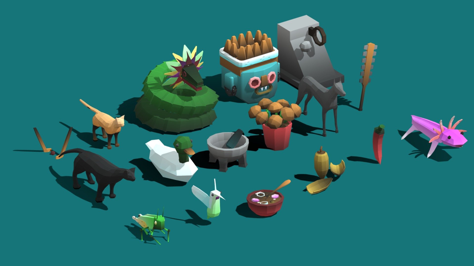 LowPoly Aztec Pack