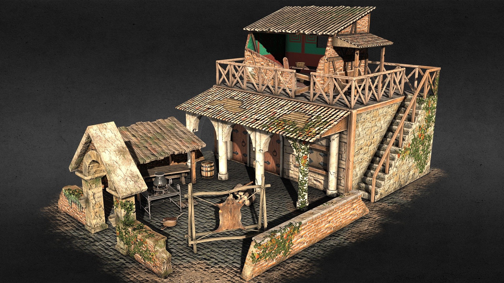 Viking settlement in derelict Roman Villa