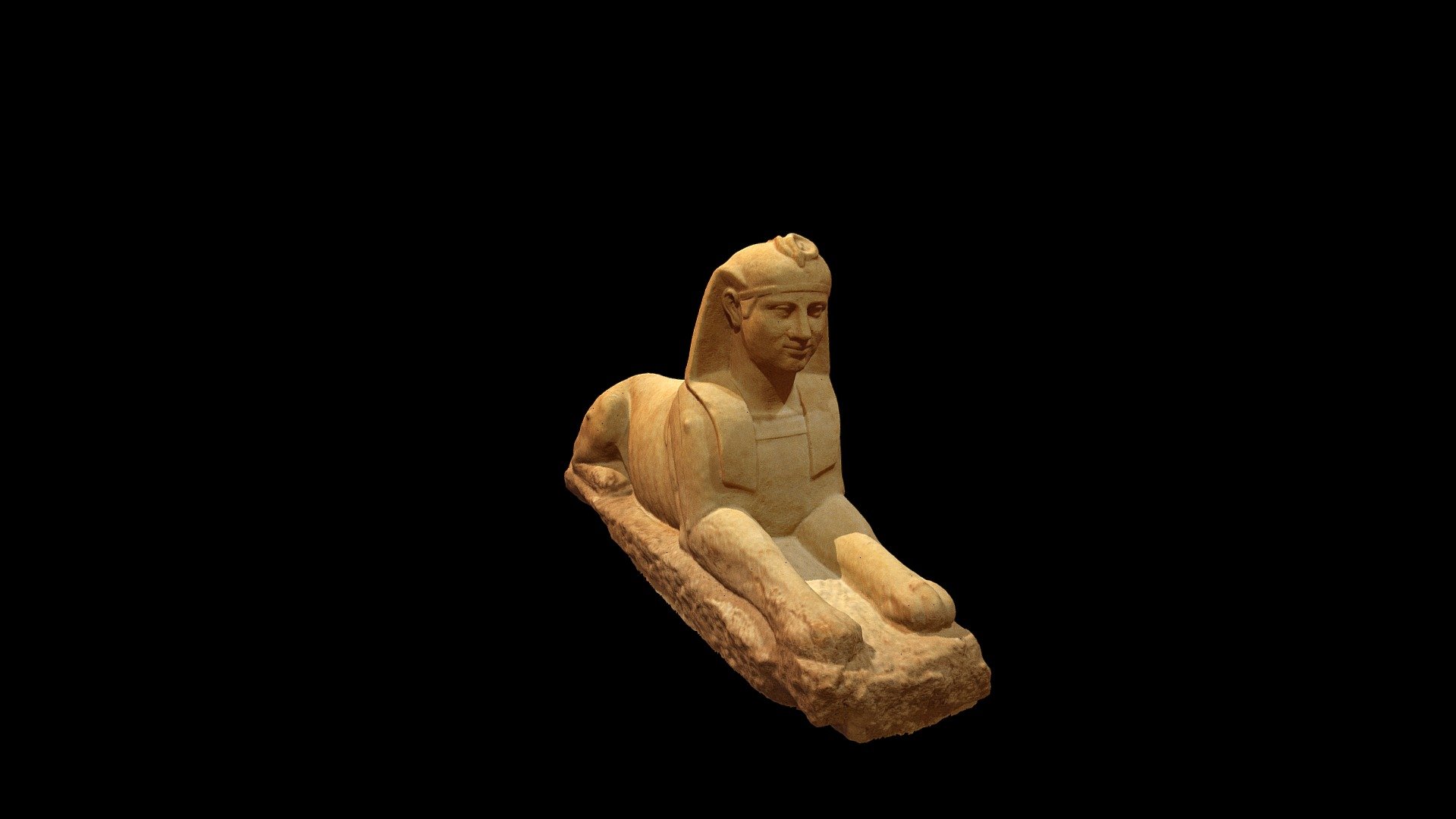 Egyptian-style sphinx statue