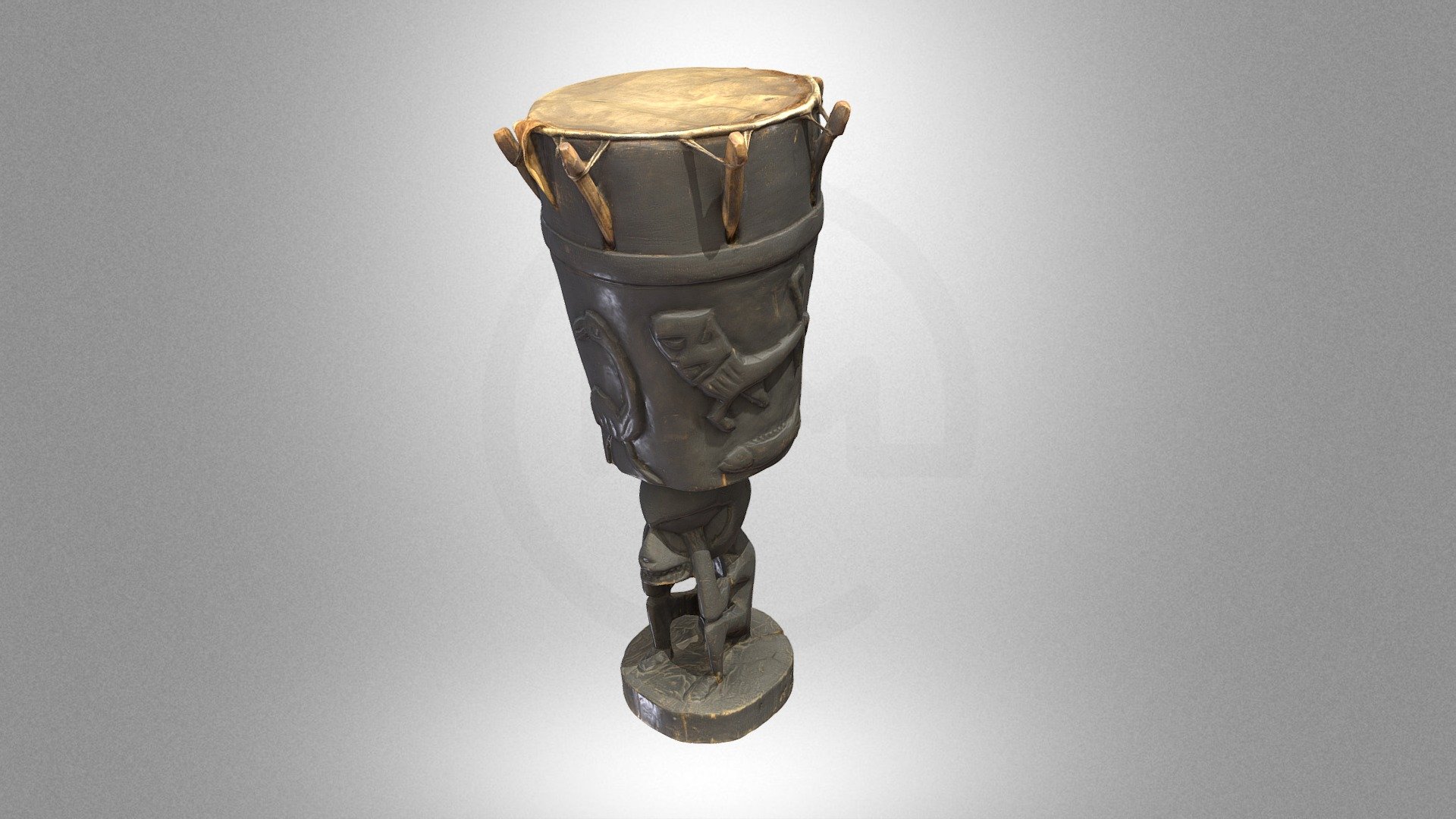 Drum on a caryatid