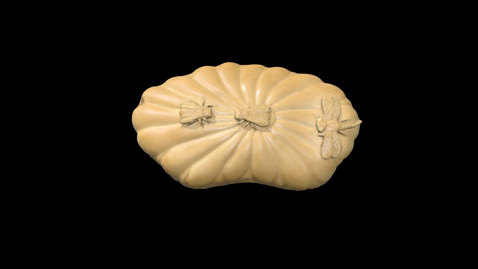 1970.137.1.b Box in Form of Lotus Leaf (lid)