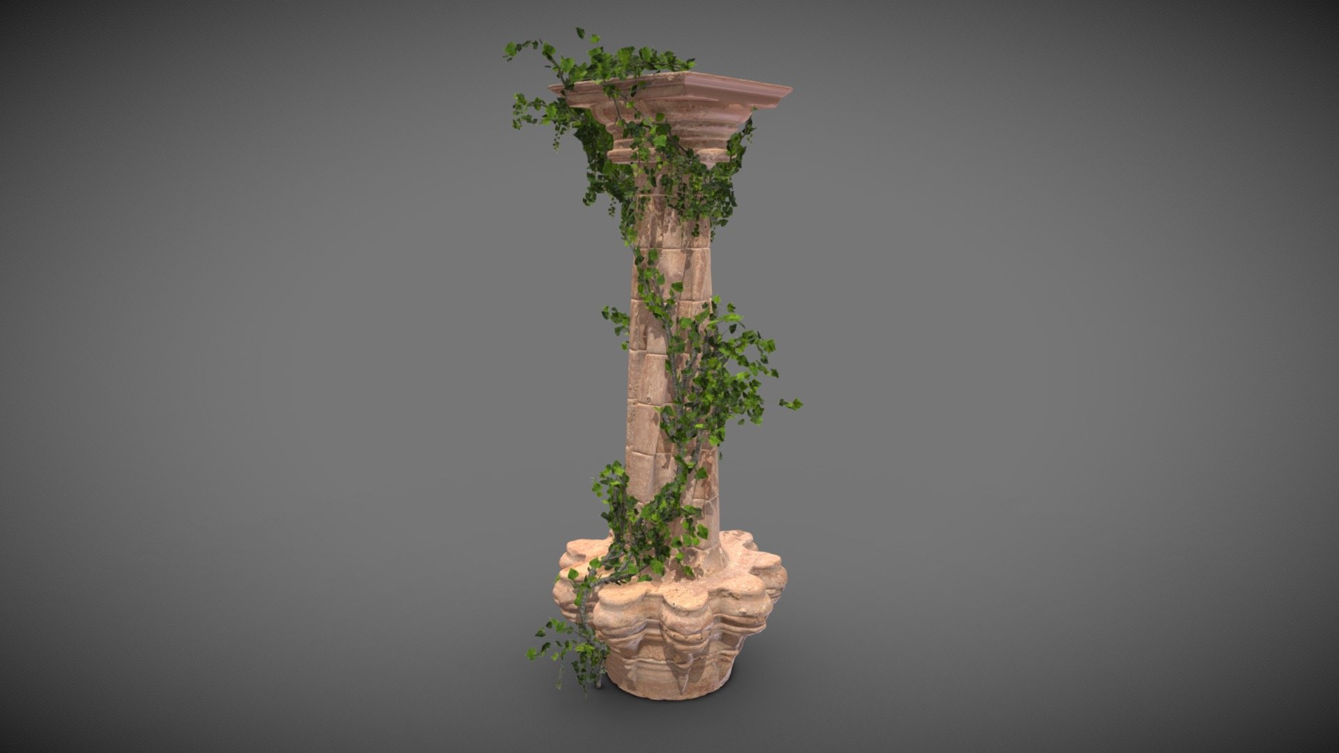 Column with ivy