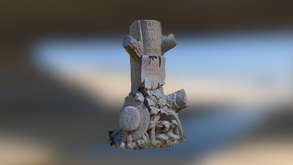 Grave Monument for a Little Girl