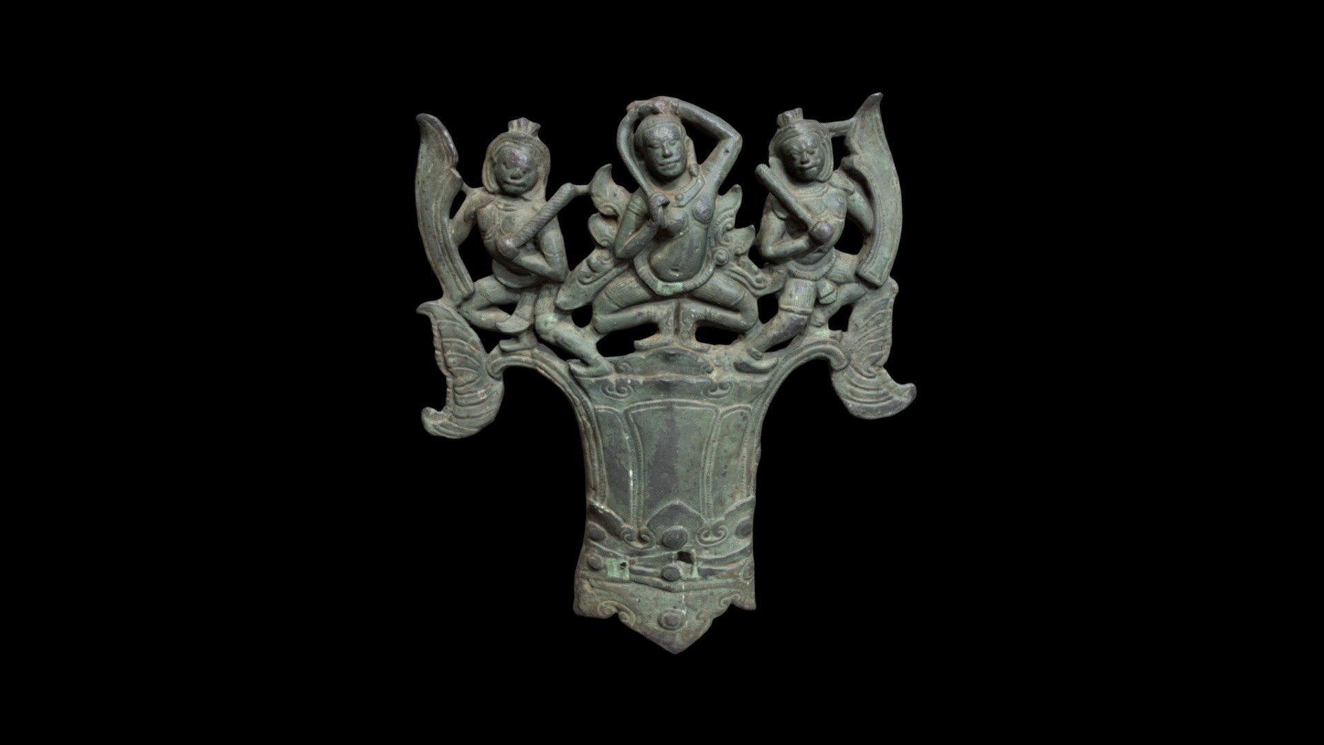 1964.93.b Finial with the temptation of Buddha