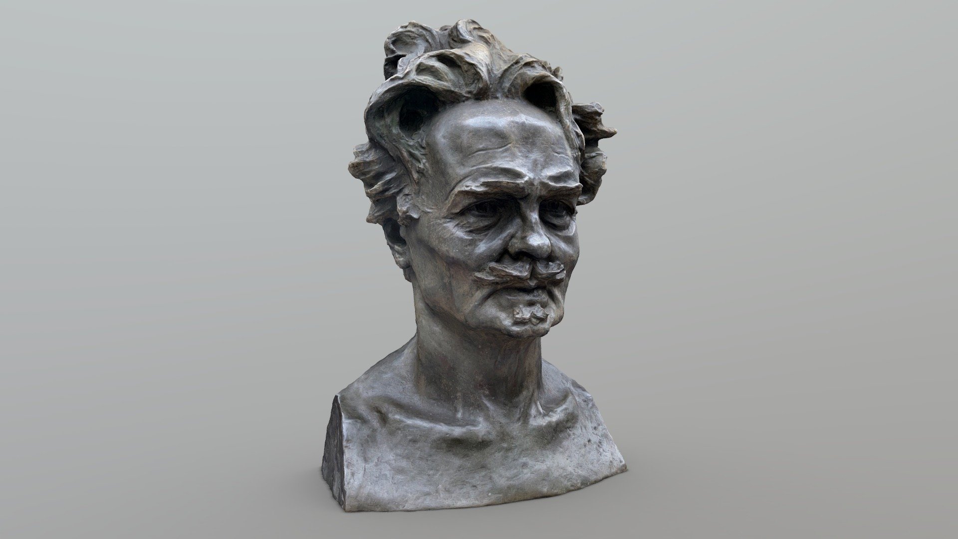 Bronze bust of August Strindberg