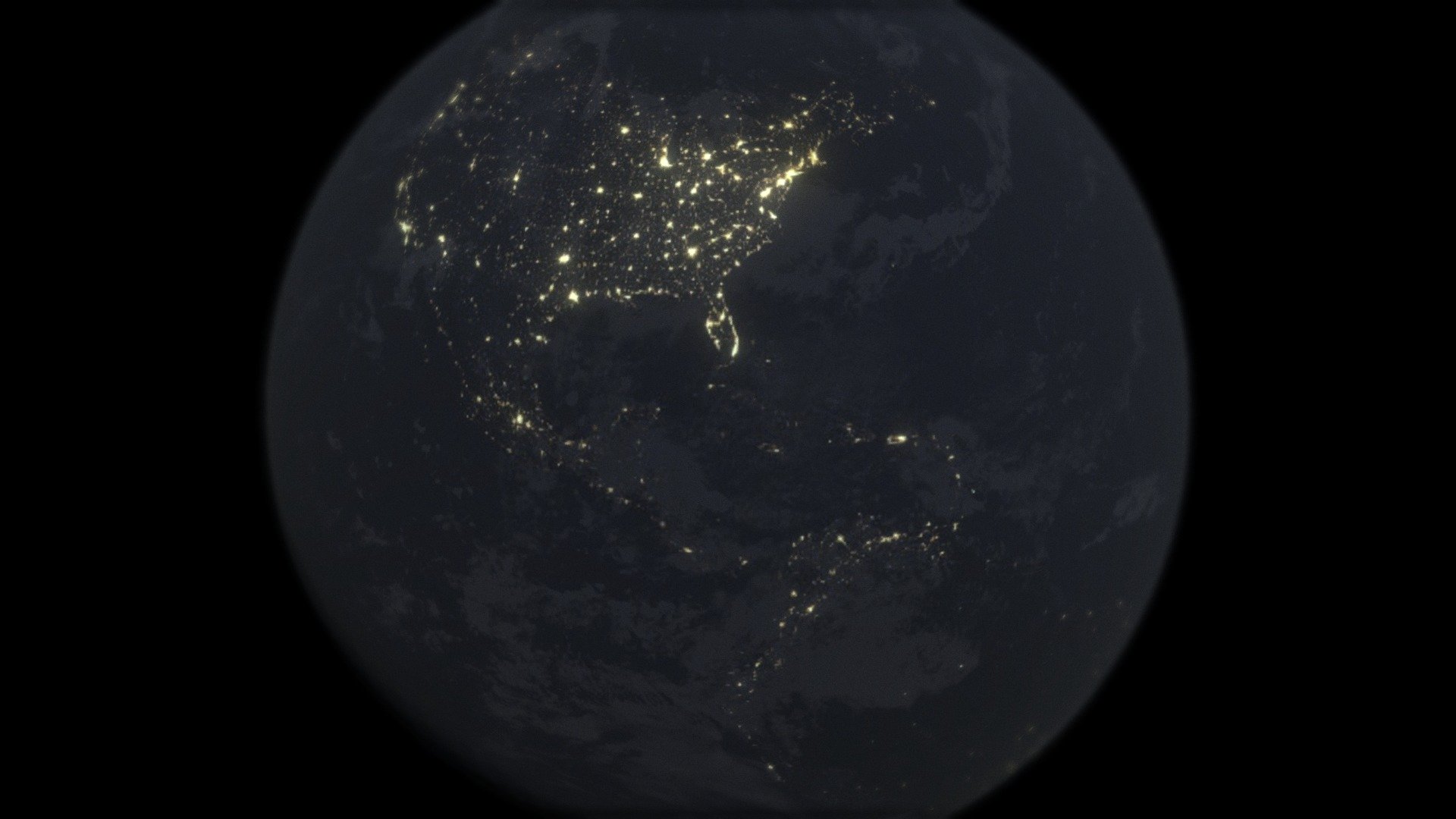 Planet Earth at night