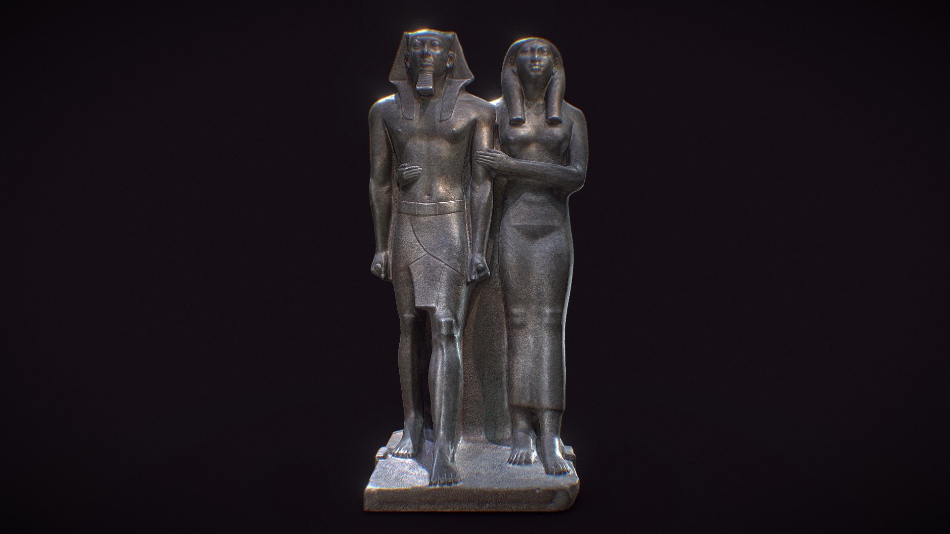 King Menkaure (Mycerinus) and queen