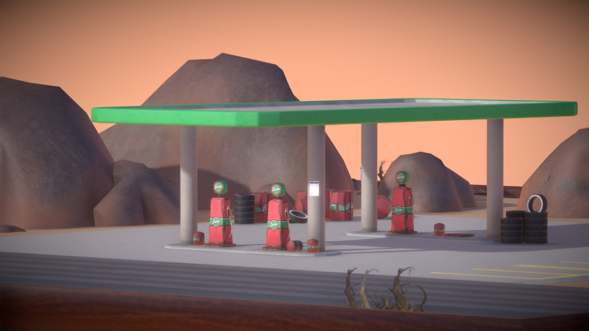 50's Abandoned Desert Tank Station