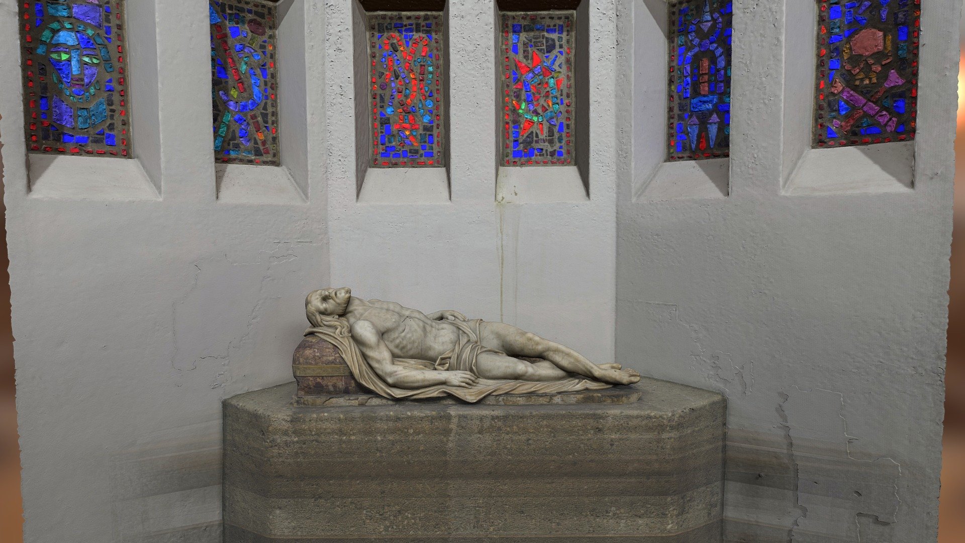 Mortuary Chapel with a statue of Jesus Christ