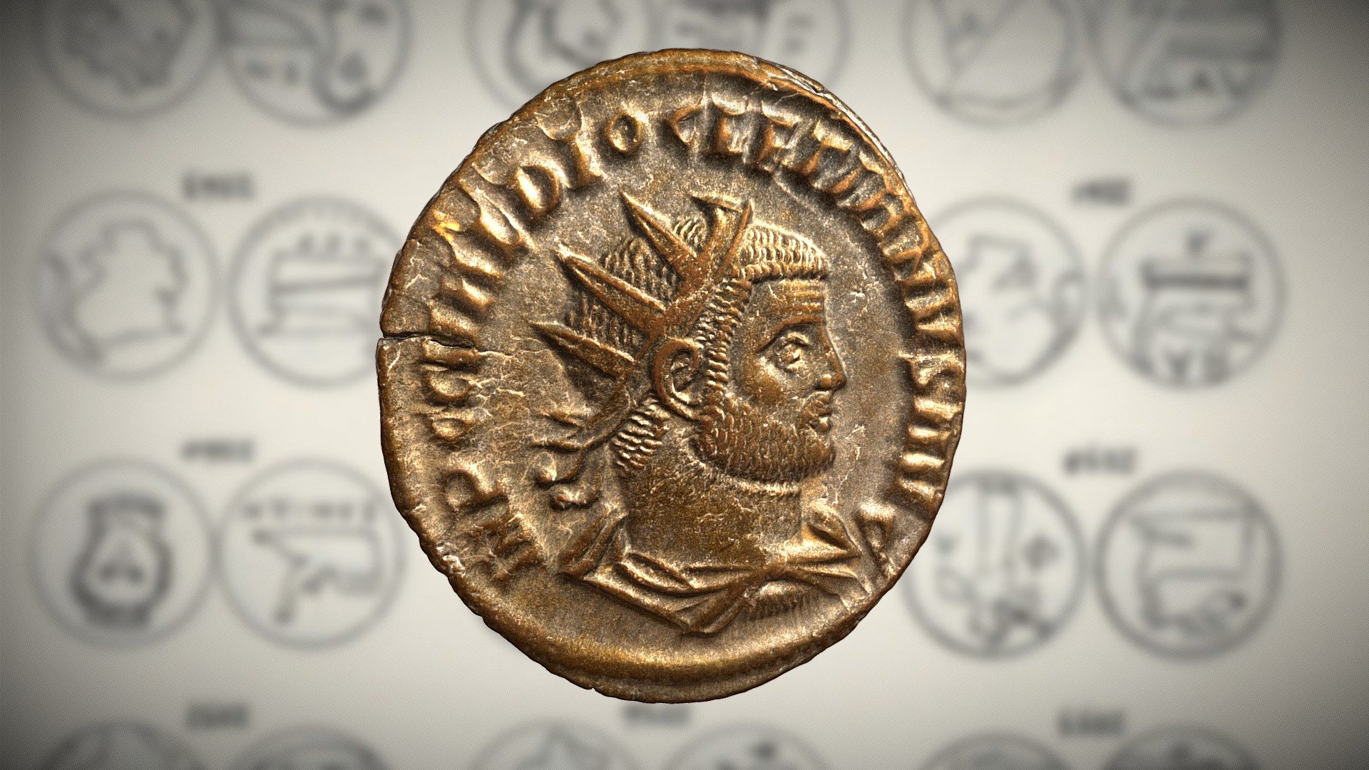 Bronze Coin of Diocletian in Radiate Crown
