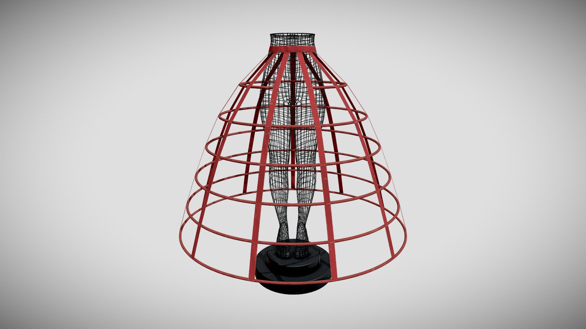 Crinoline (1860, 6 hoops) - a 3D reconstruction