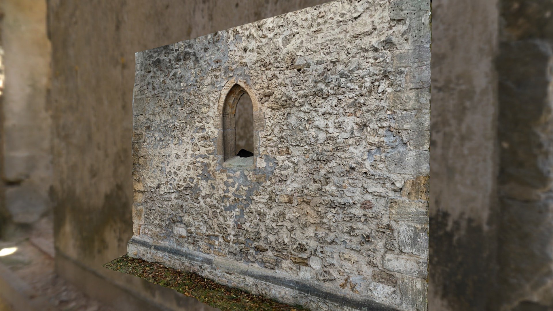 ruin stone wall