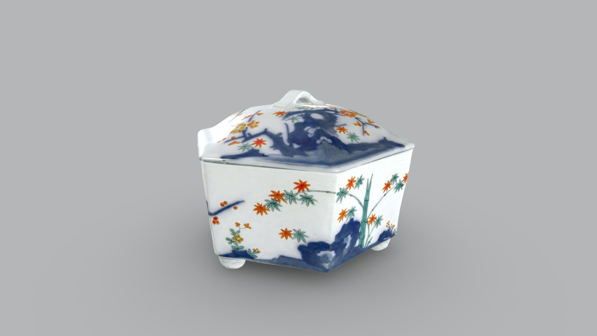 Deckeldose nach japanischem Vorbild, Meissen