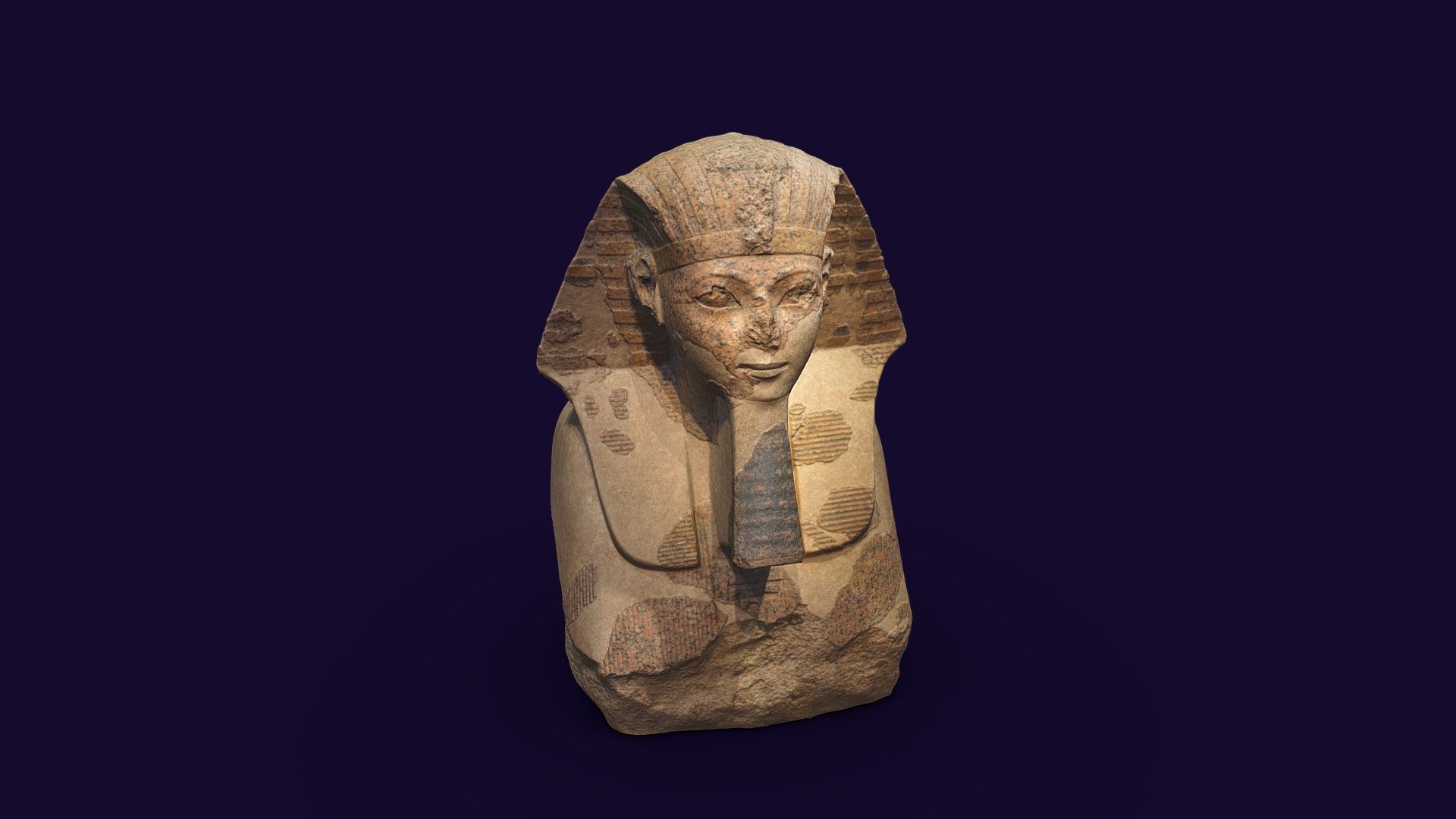 Head and Shoulders of a Sphinx of Hatshepsut
