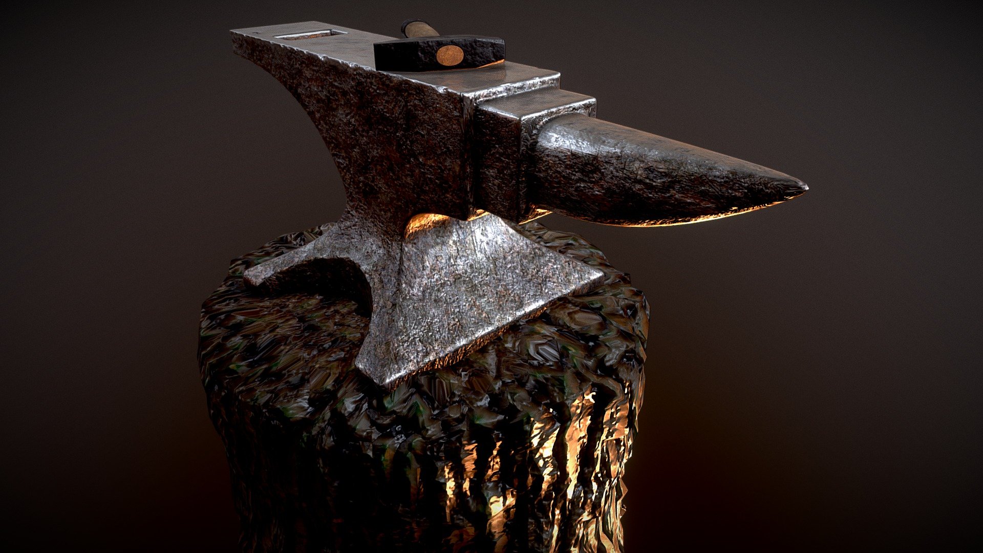 Realistic Blacksmith Anvil