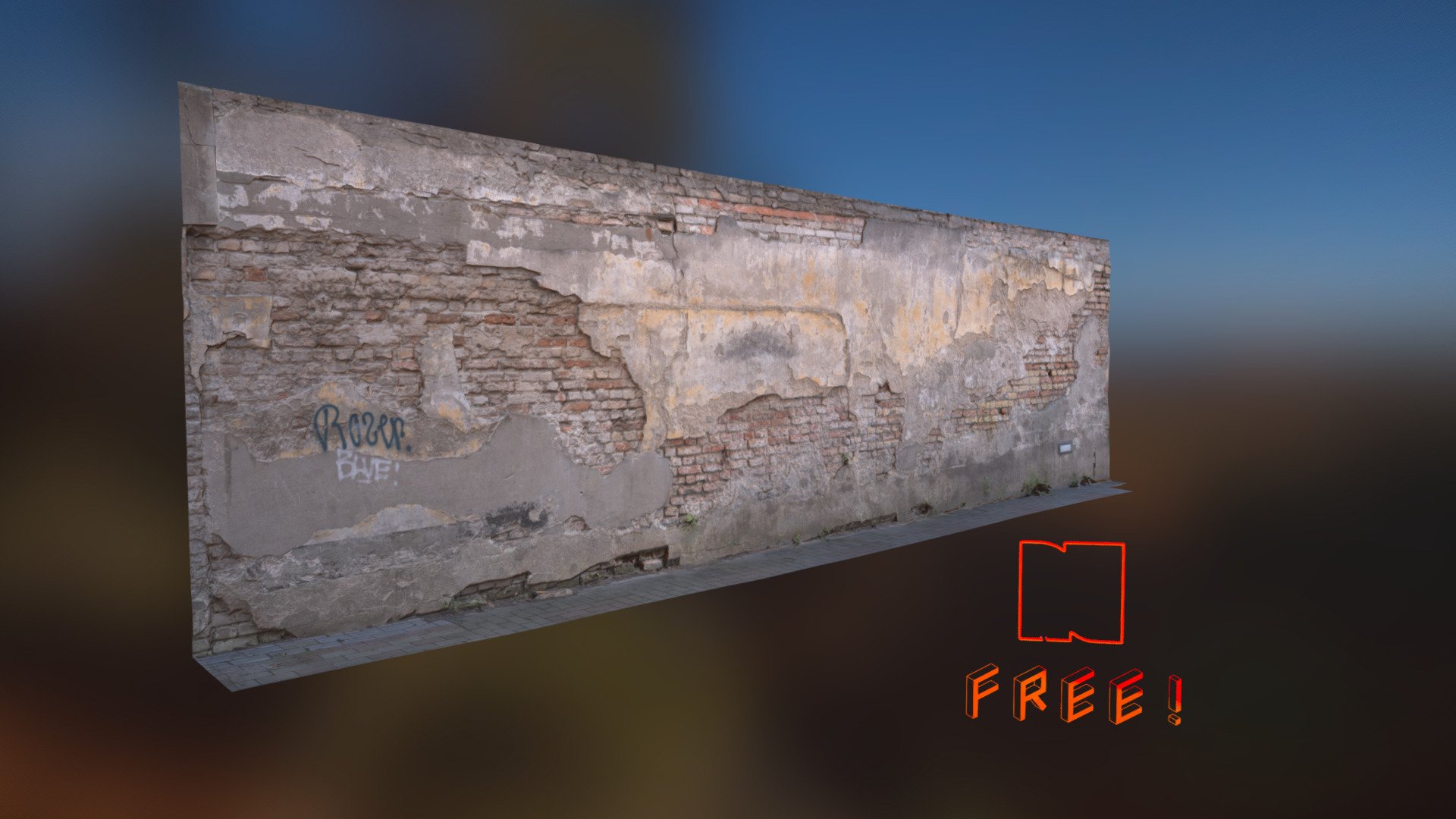Brick & Plaster Wall /  📷 🇩🇪 / Mid Poly PBR
