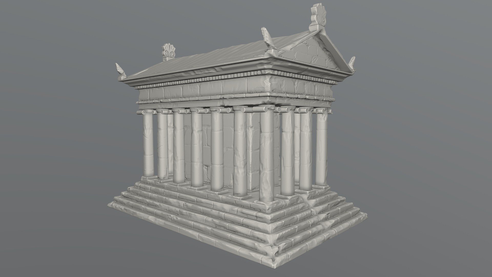 Roman Temple Greco Aged HP Sculpted