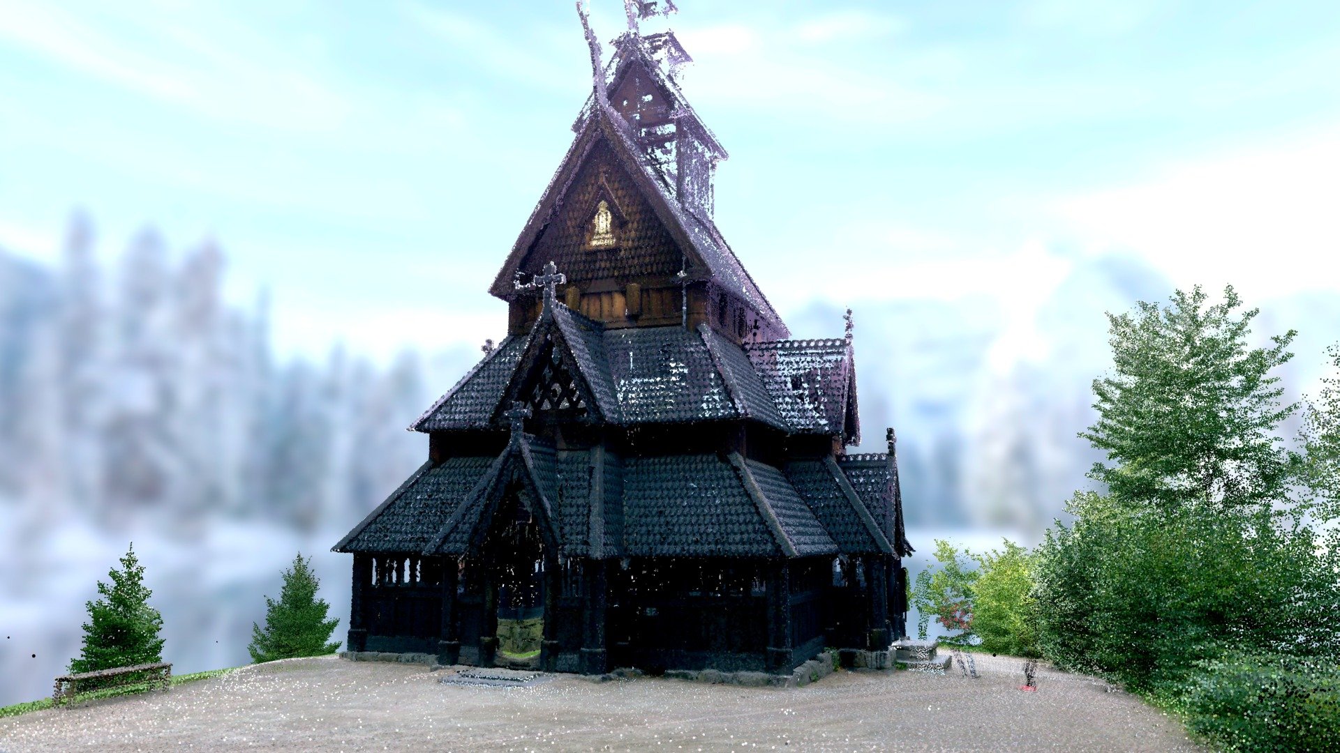 900 year old Stavkirke in Oslo