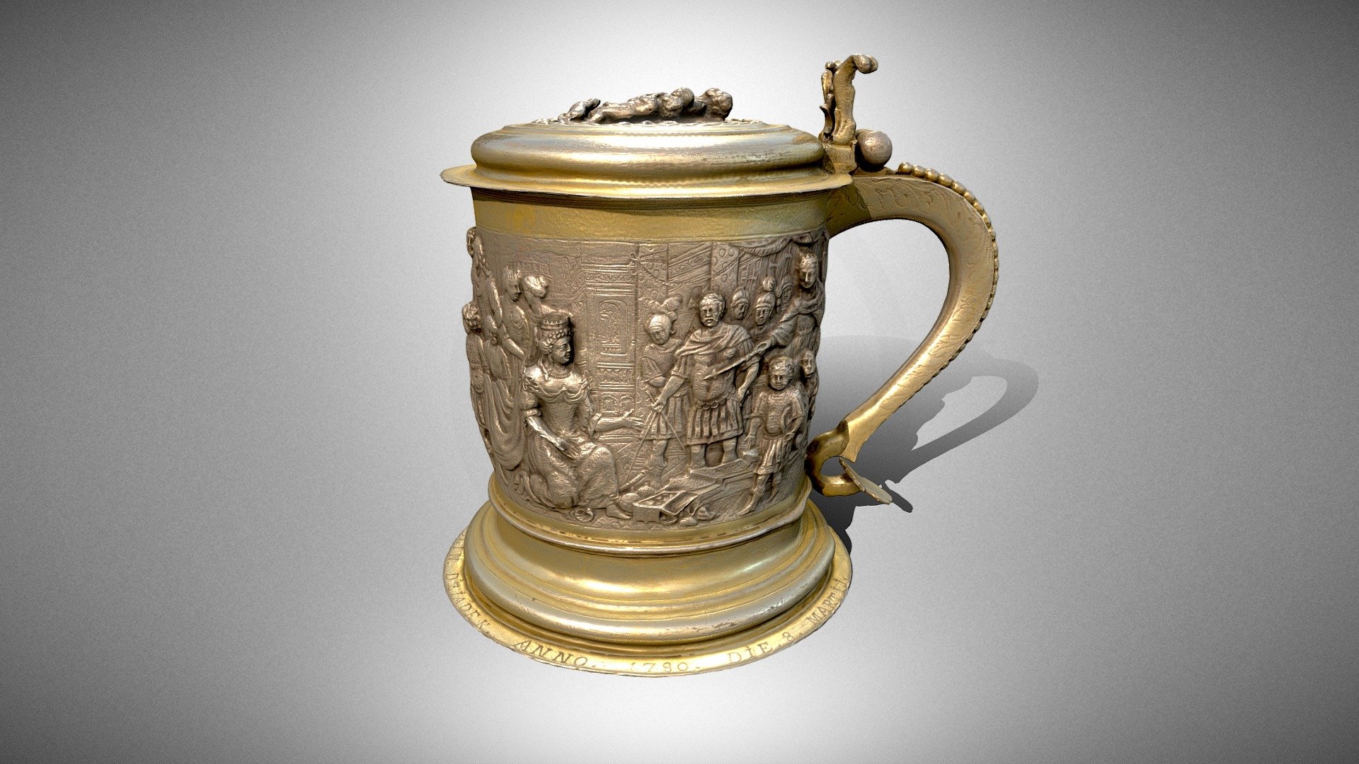 Tankard depicting the Queen of Sheba and Solomon