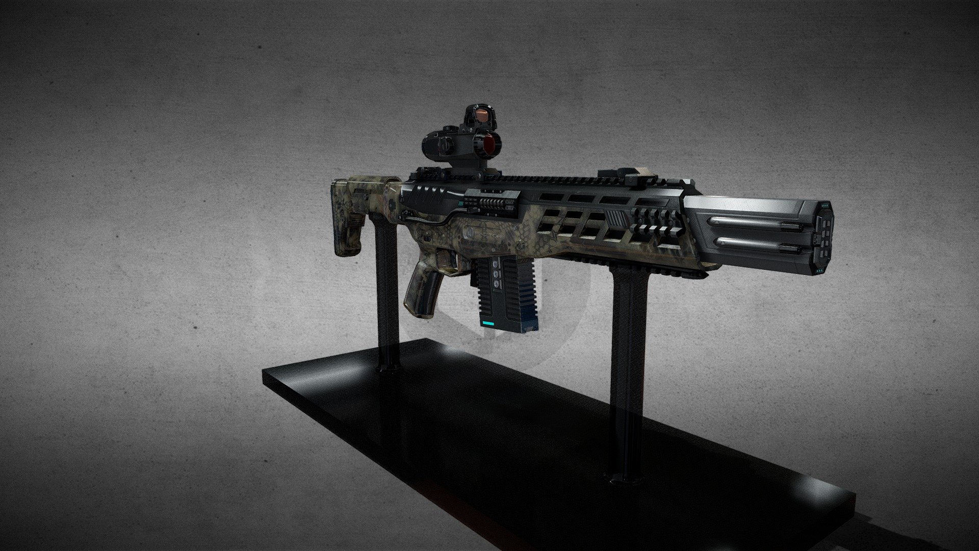 Futuristic modular rifle