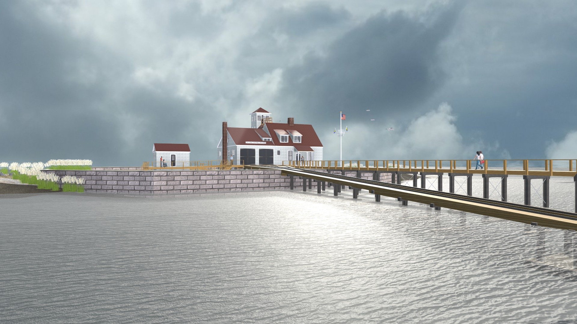 U.S. Life Saving Station - Wood Island