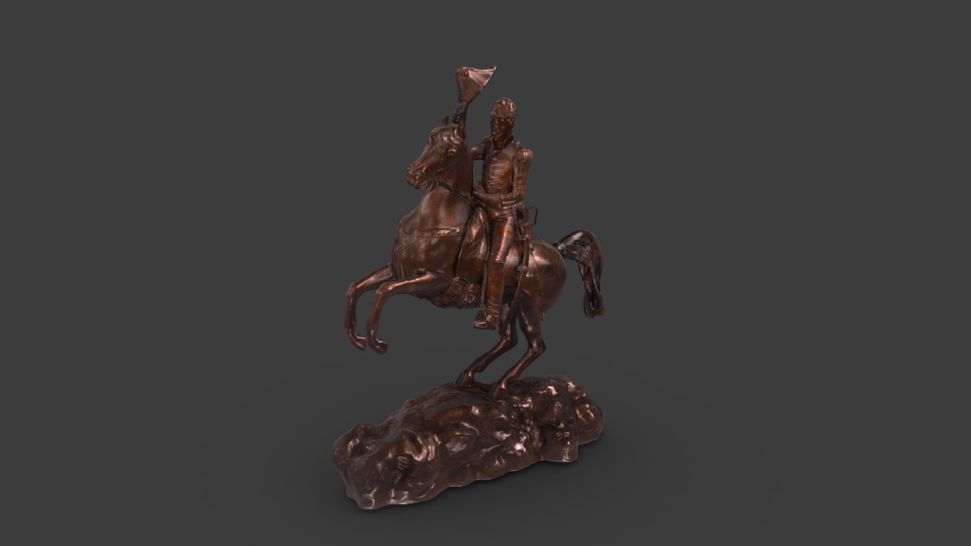 Andrew Jackson Zinc Sculpture