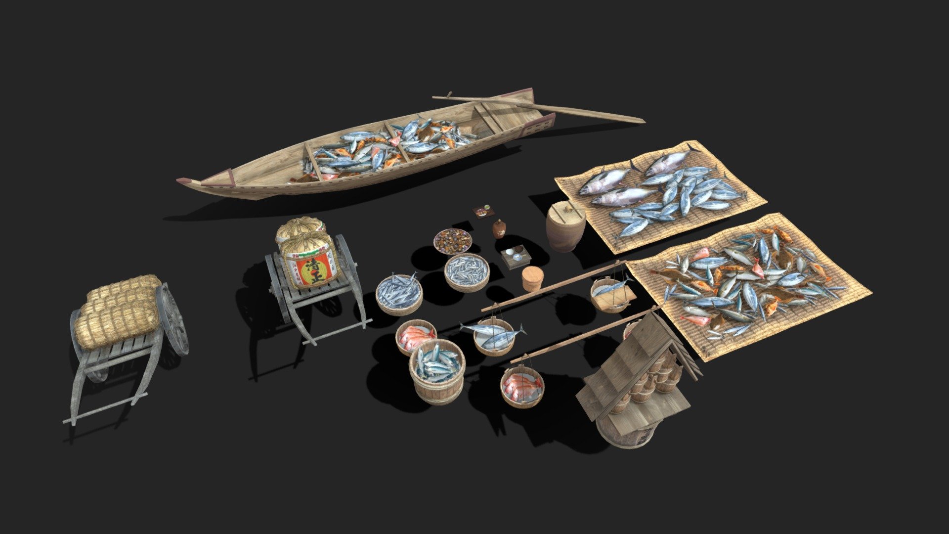 Old shopping area props
