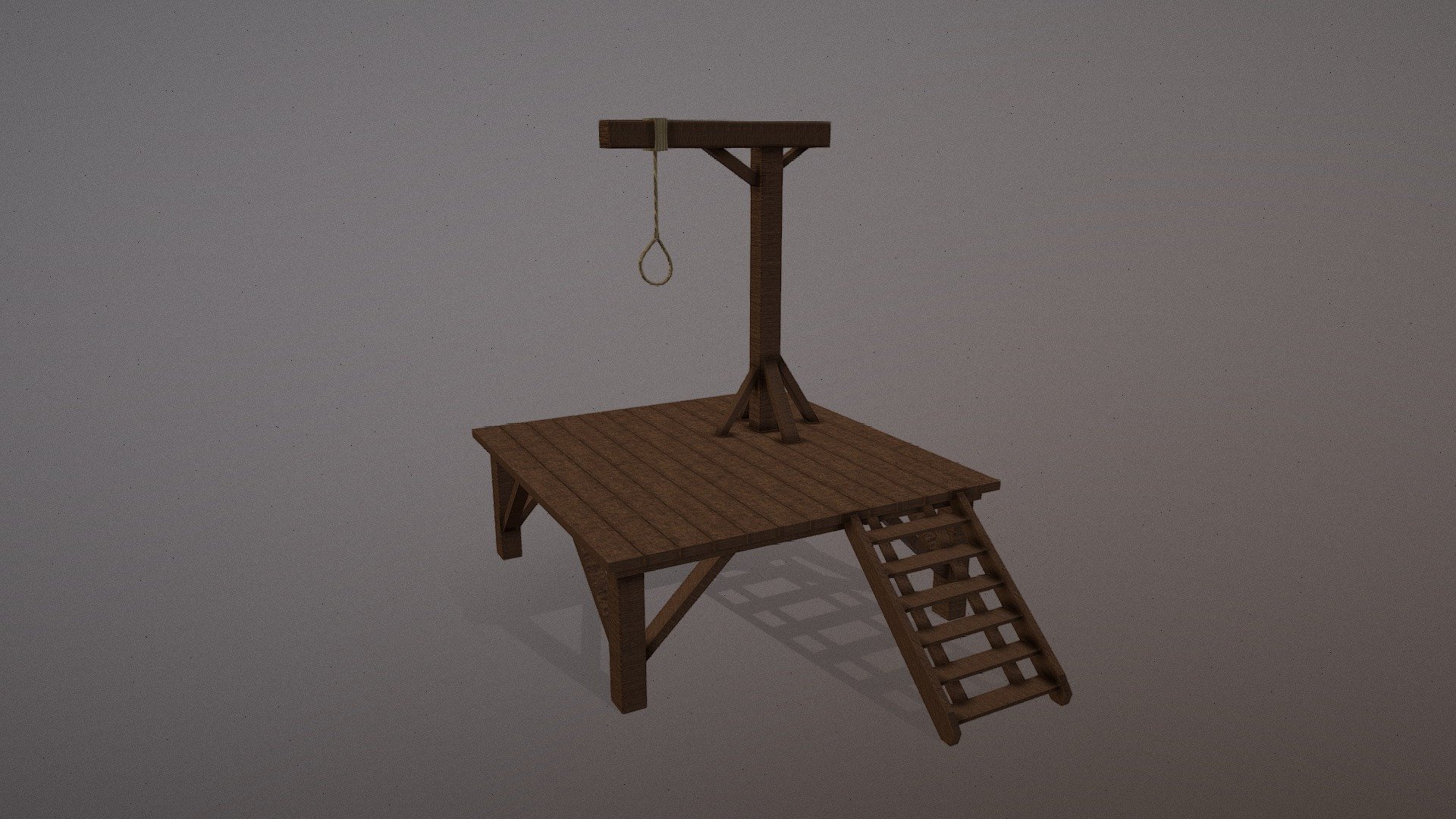 Lowpoly Wooden Gallows