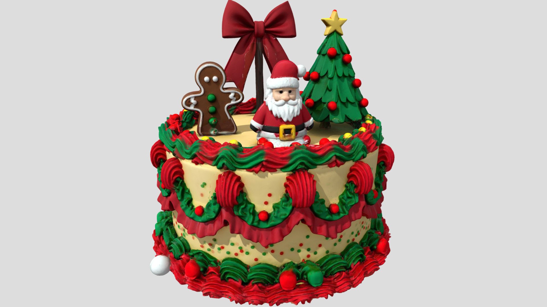 Santa's Swirl Spectacular Christmas Cake
